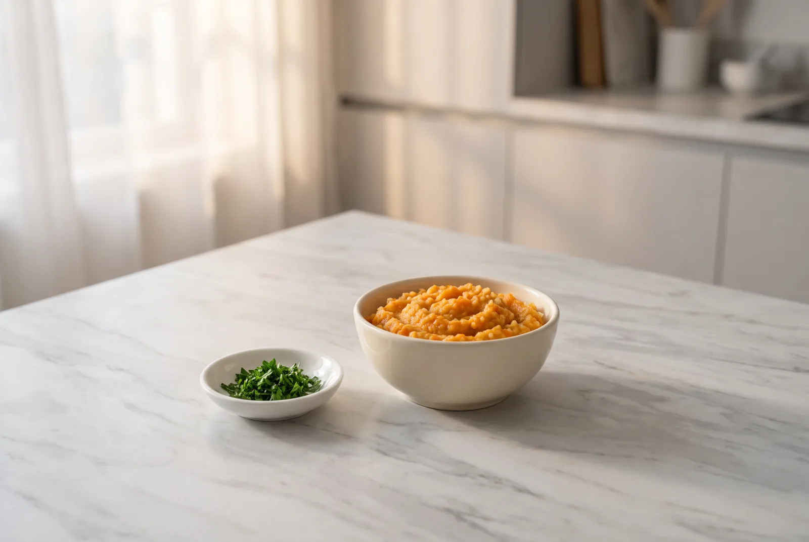 Carrot and Bulgur Puree | Moroccan Whole-Grain Baby Breakfast