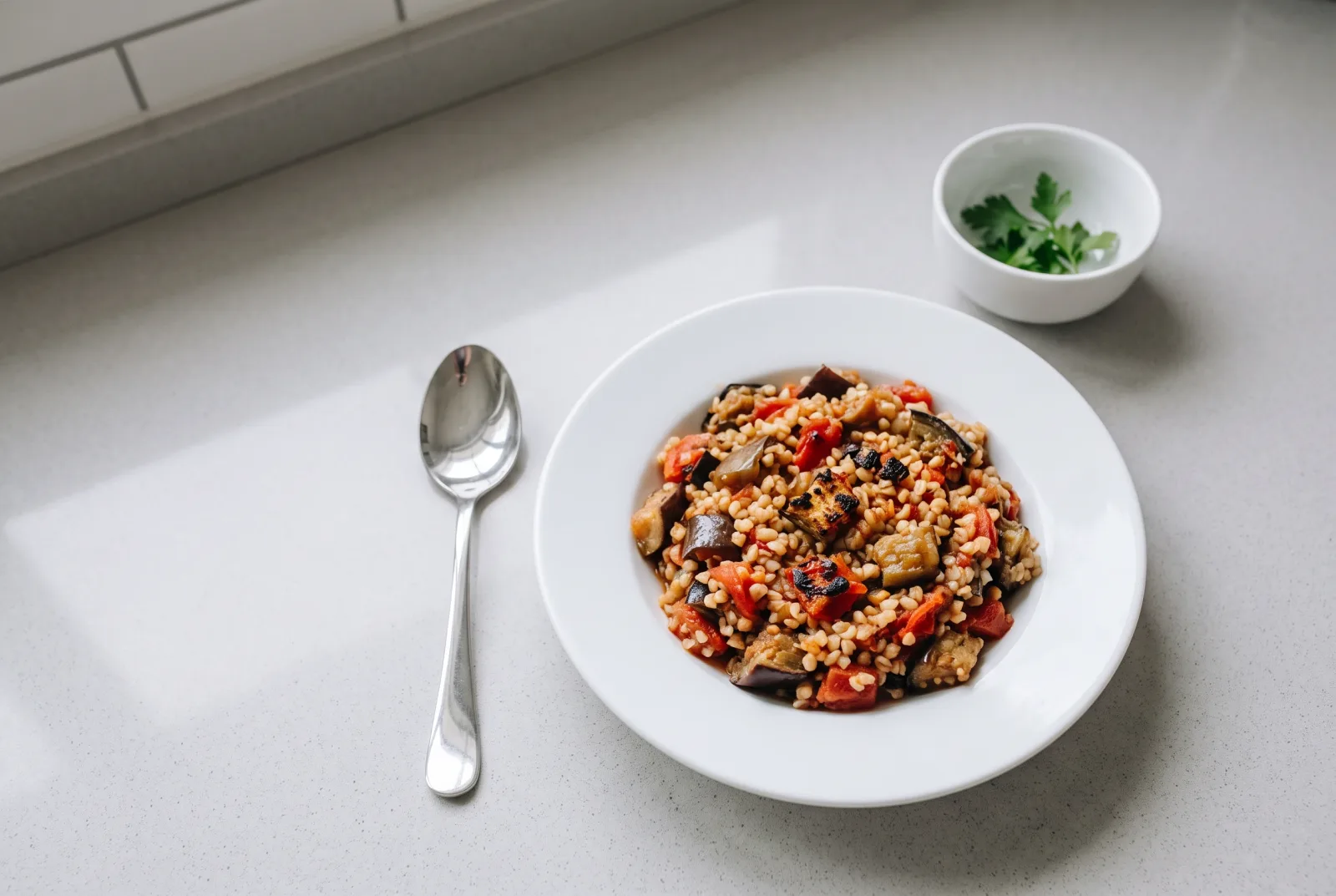 Bulgur and Eggplant Caviar | Armenian-Style Roasted Eggplant Spread