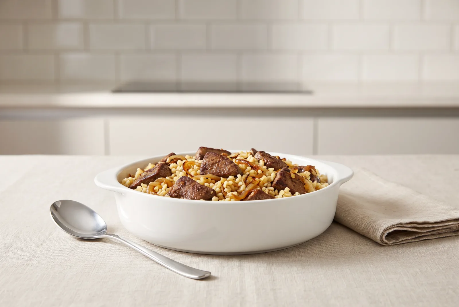 Lamb Liver with Bulgur | Turkish-Style Whole-Grain Sauté