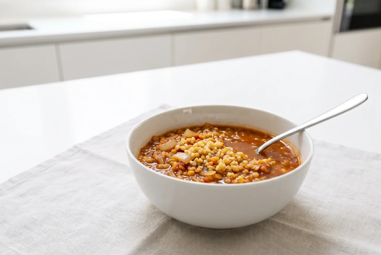 Bulgurlu Mercimek Çorbası | Whole-Grain Red Lentil and Bulgur Soup in a Pressure Cooker