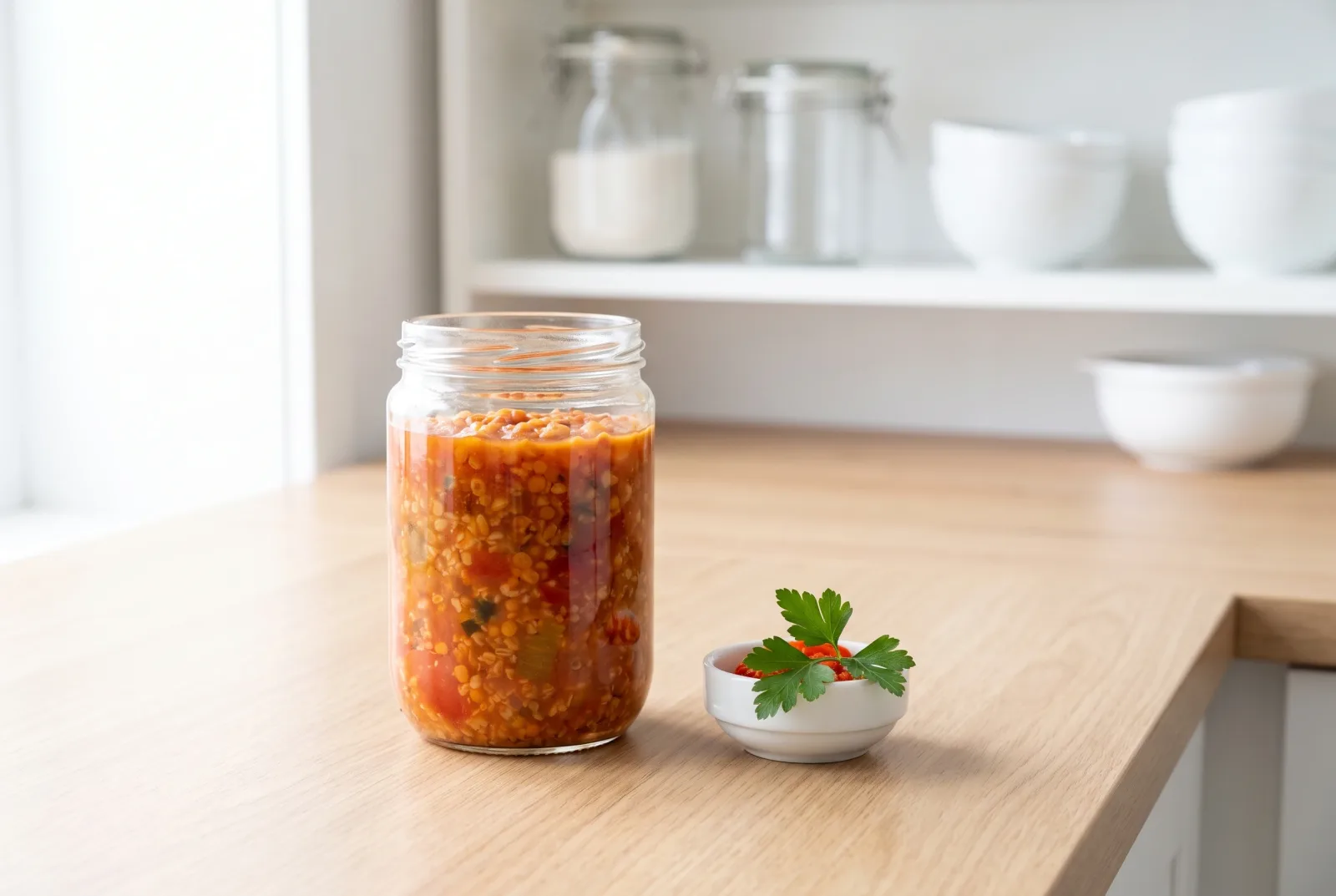 Lentil and Bulgur Sauce | Pressure-Cooker Sauce for Winter Storage