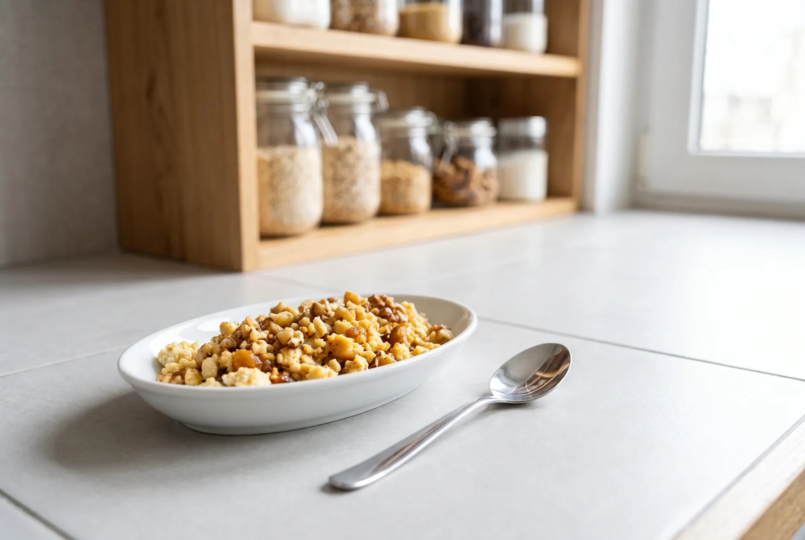 Cevizli Lor Tatlısı — starch-free, low-carb walnut and lor cheese dessert
