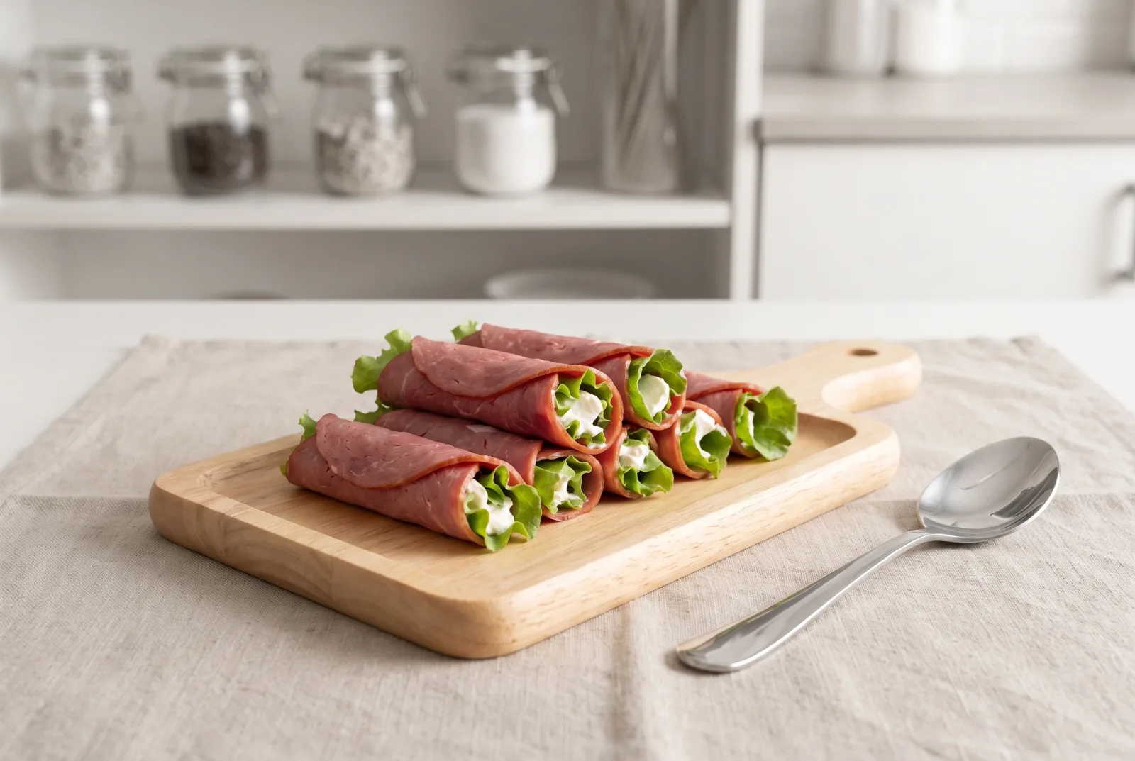 Quick Low-Carb Austrian Lettuce Rolls with Beef Ham