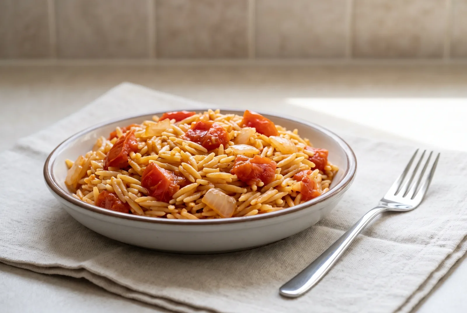 Tomato Orzo Pilaf | Greek-Style Air Fryer-Toasted Pasta