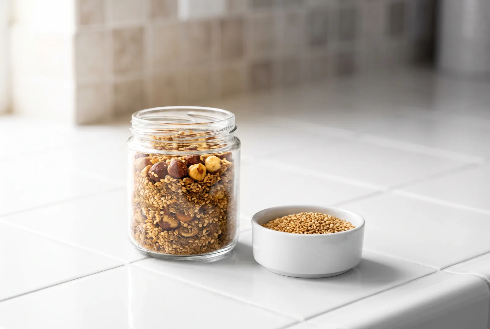 Dukkah | Mısır Usulü Kavrulmuş Kuruyemiş ve Baharat Karışımı