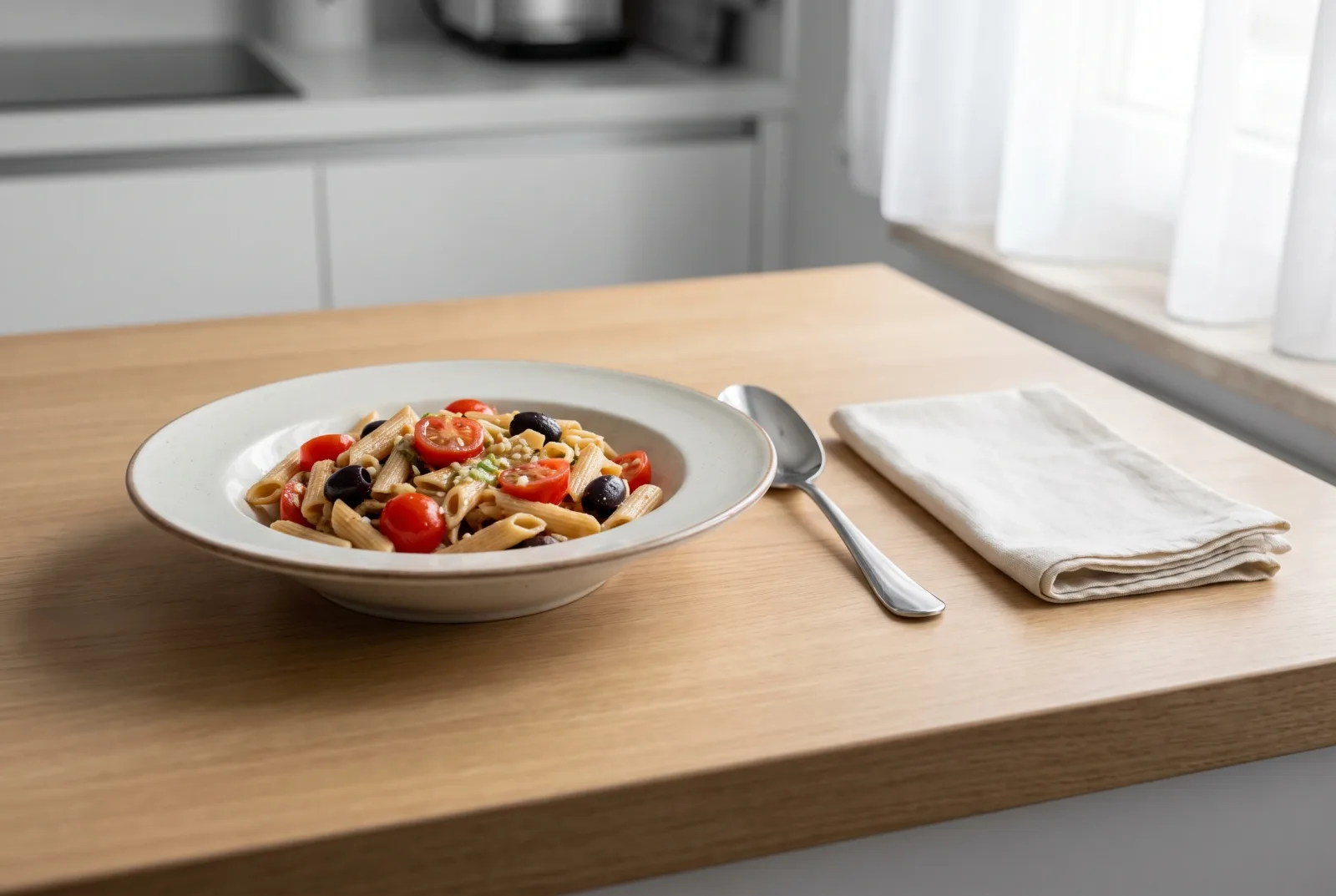 Aegean-Style Whole-Grain Pasta Salad with Olives and Tomatoes | Refreshing Summer Plate