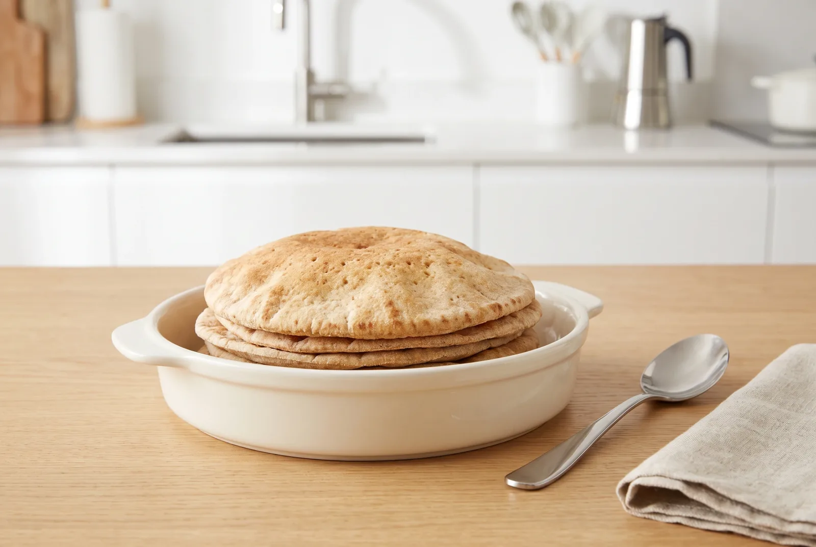 Eish Baladi — Egyptian Whole-Wheat Pita