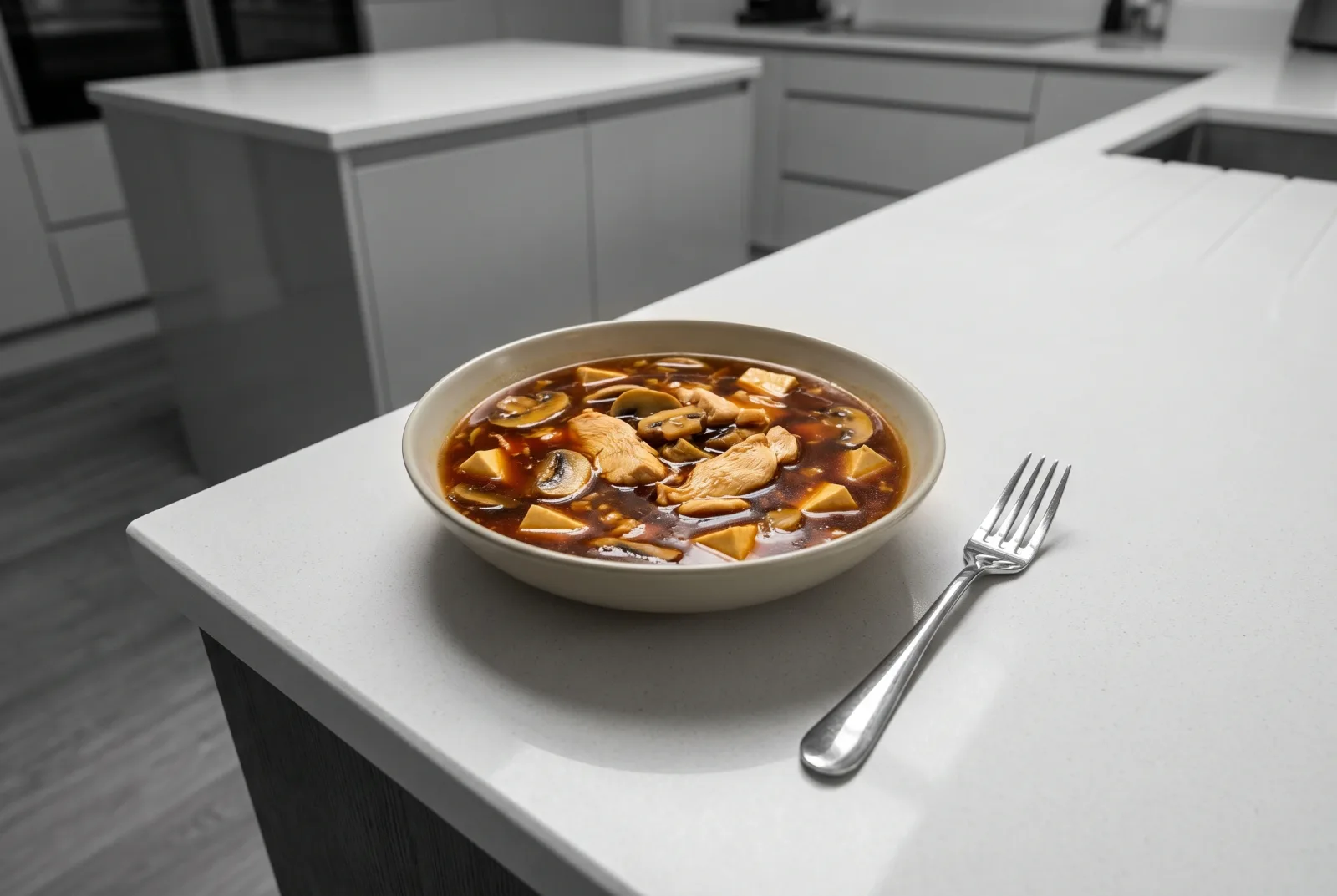 Chinese Hot and Sour Soup | Mushroom and Tofu Soup
