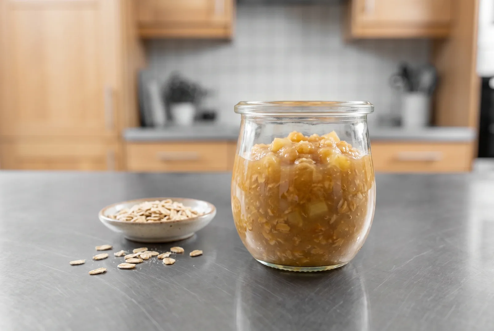 Apple and Oat Baby Puree | Light Texture Without Cinnamon