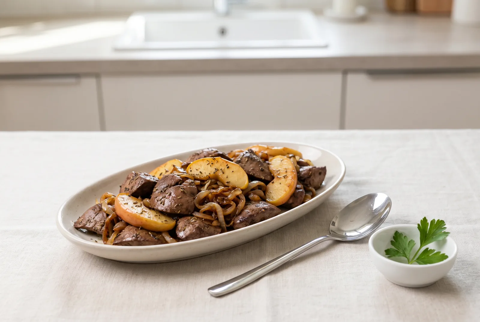 Apple and Onion Liver | German-Style Air-Fryer Liver