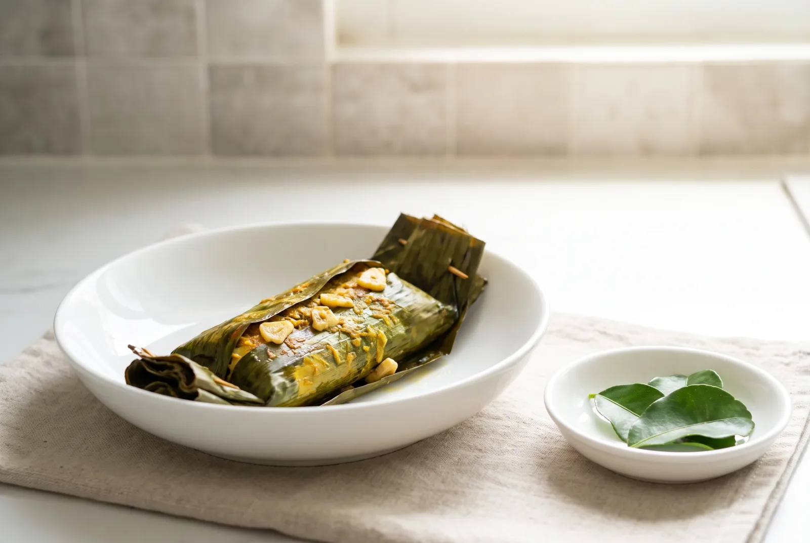 Indonesian Air-Fryer Pepes Ikan | Spiced Fish in Banana Leaves