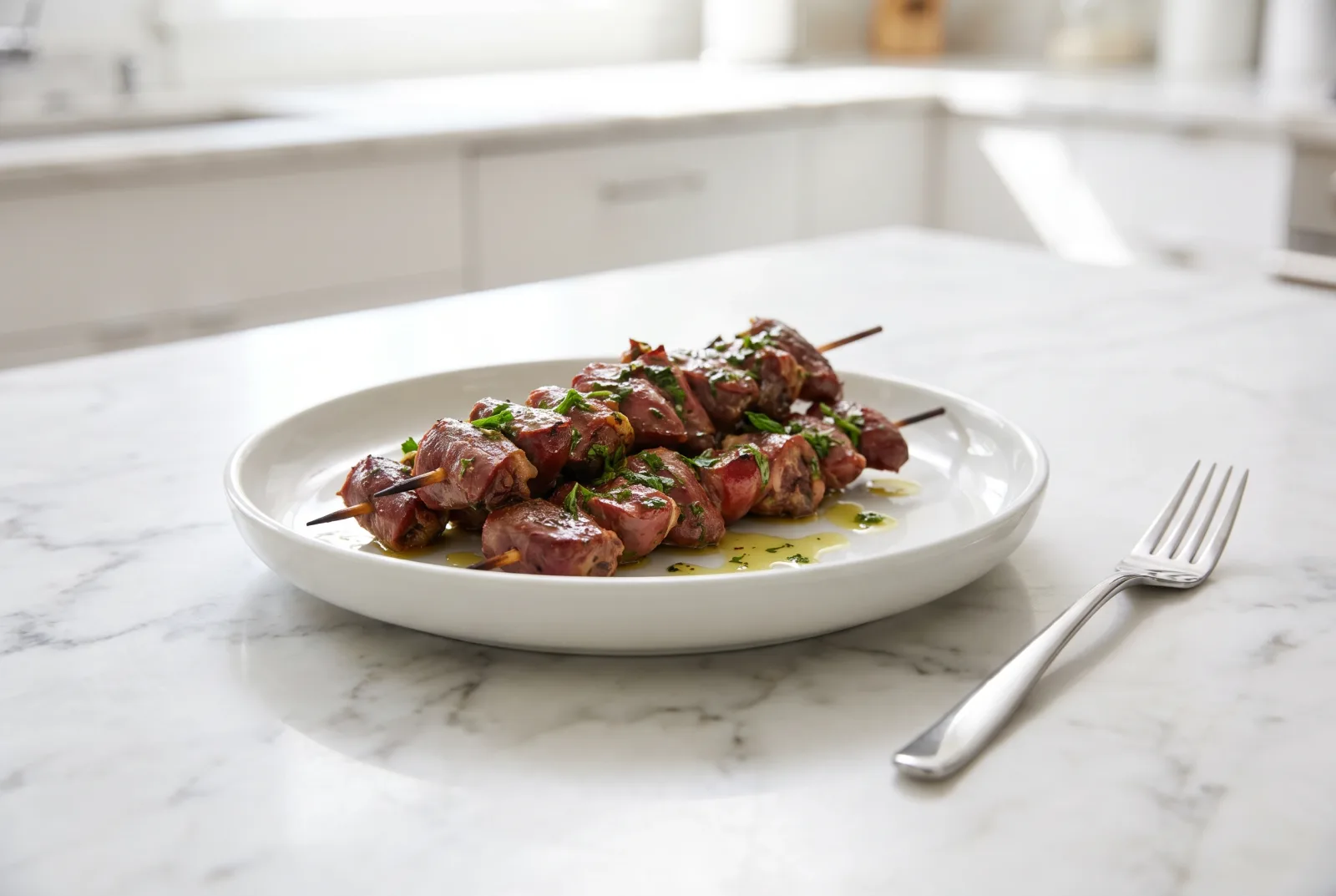 Armenian-style grilled beef heart skewers — marinated and freezer-friendly