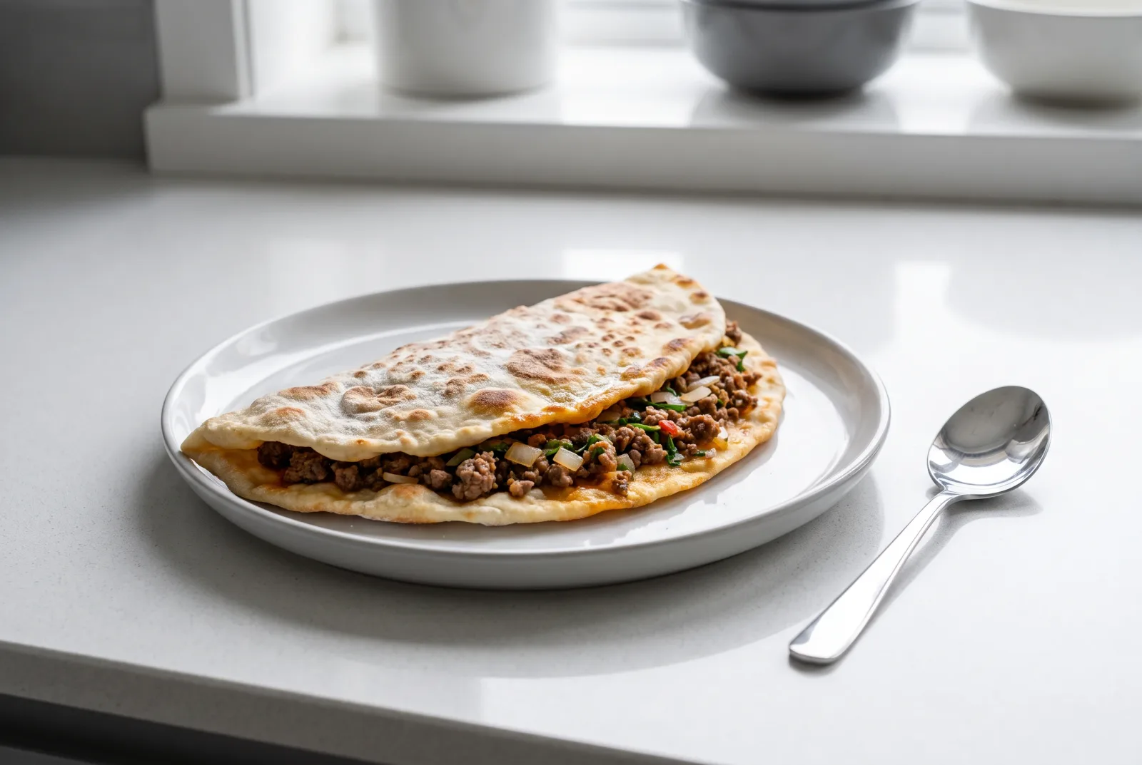 Gozleme | Turkish Stuffed Flatbread with Ground Beef