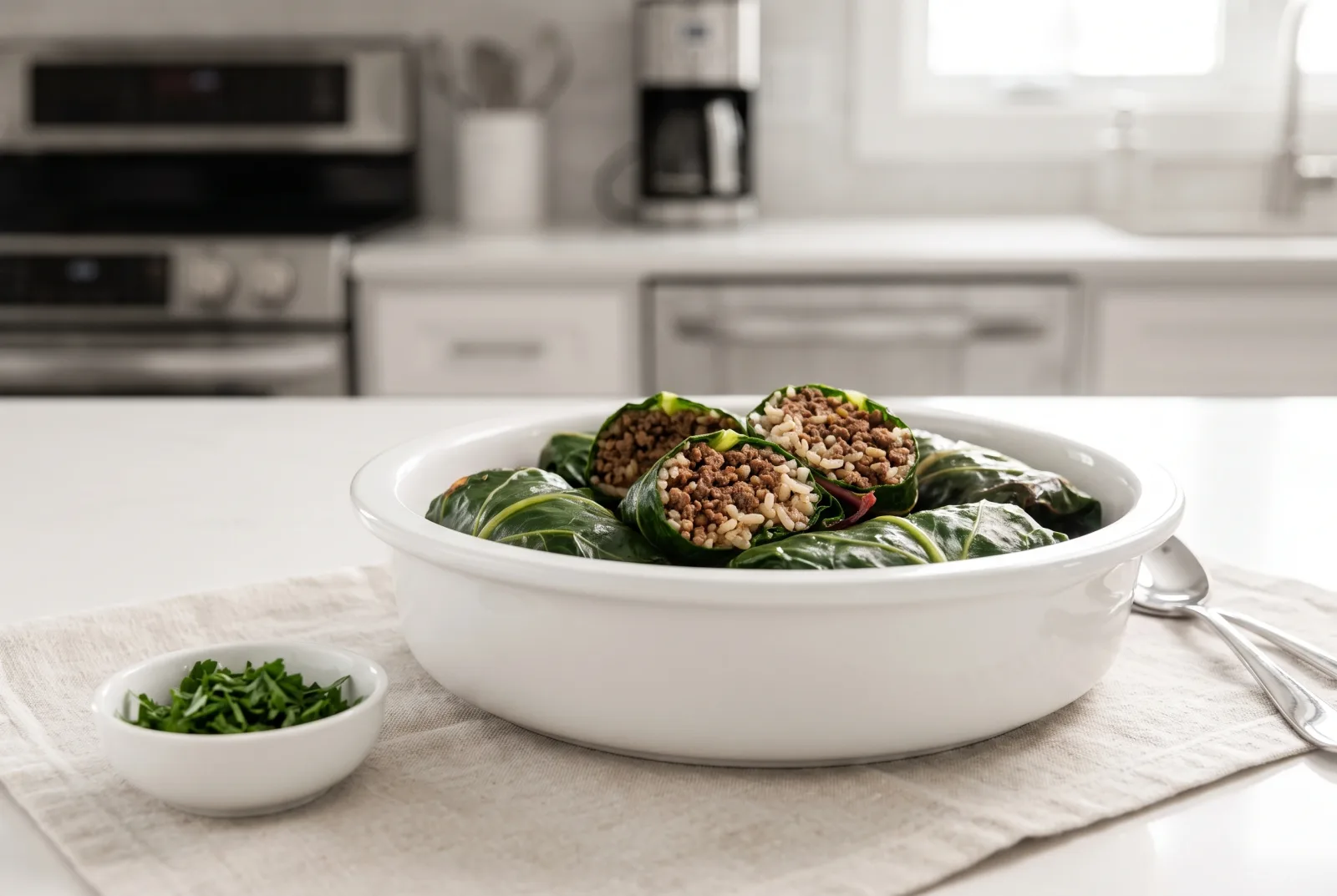 Meat-Stuffed Swiss Chard Rolls — Turkish-Style Stuffed Chard