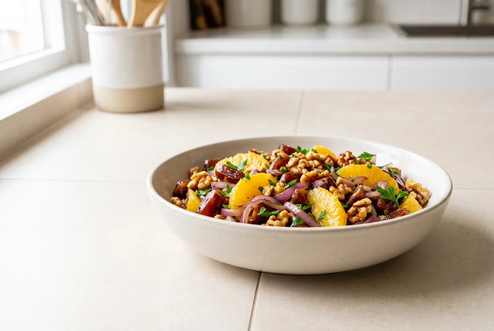 Moroccan-Style Date and Walnut Salad | A Dried Fruit Platter for Parties