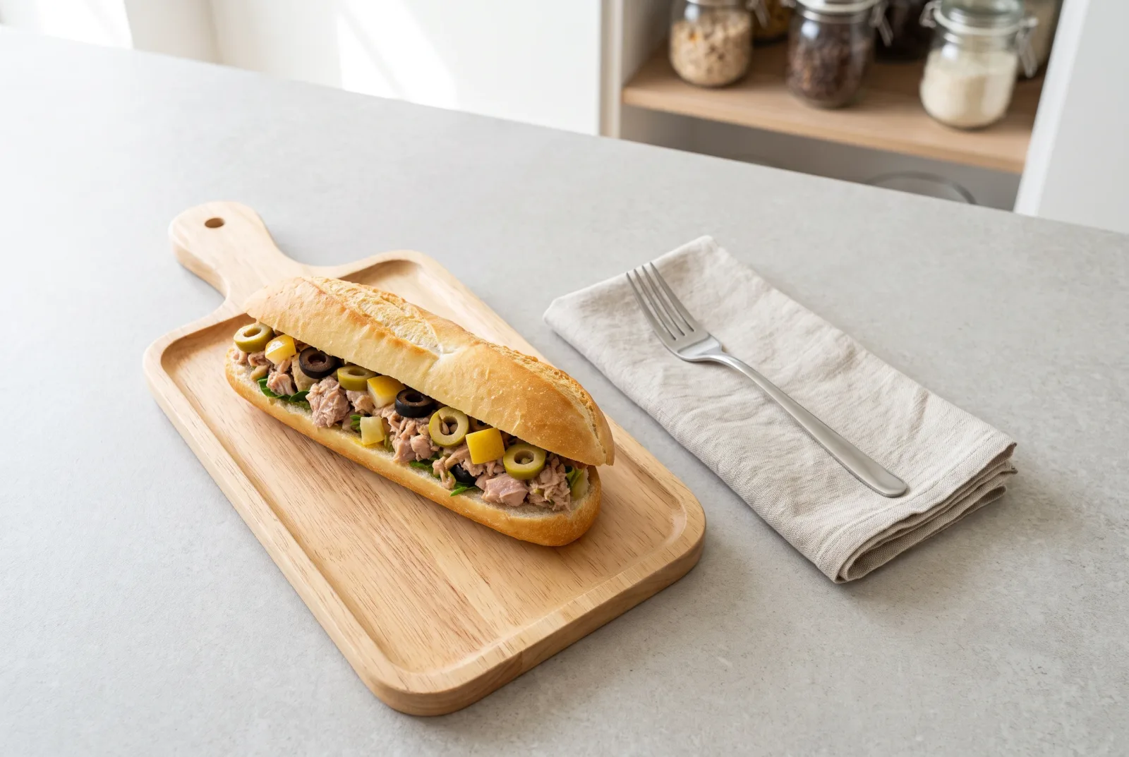 Moroccan Tuna Sandwich | Cold Preserved Lemon and Olive Wrap