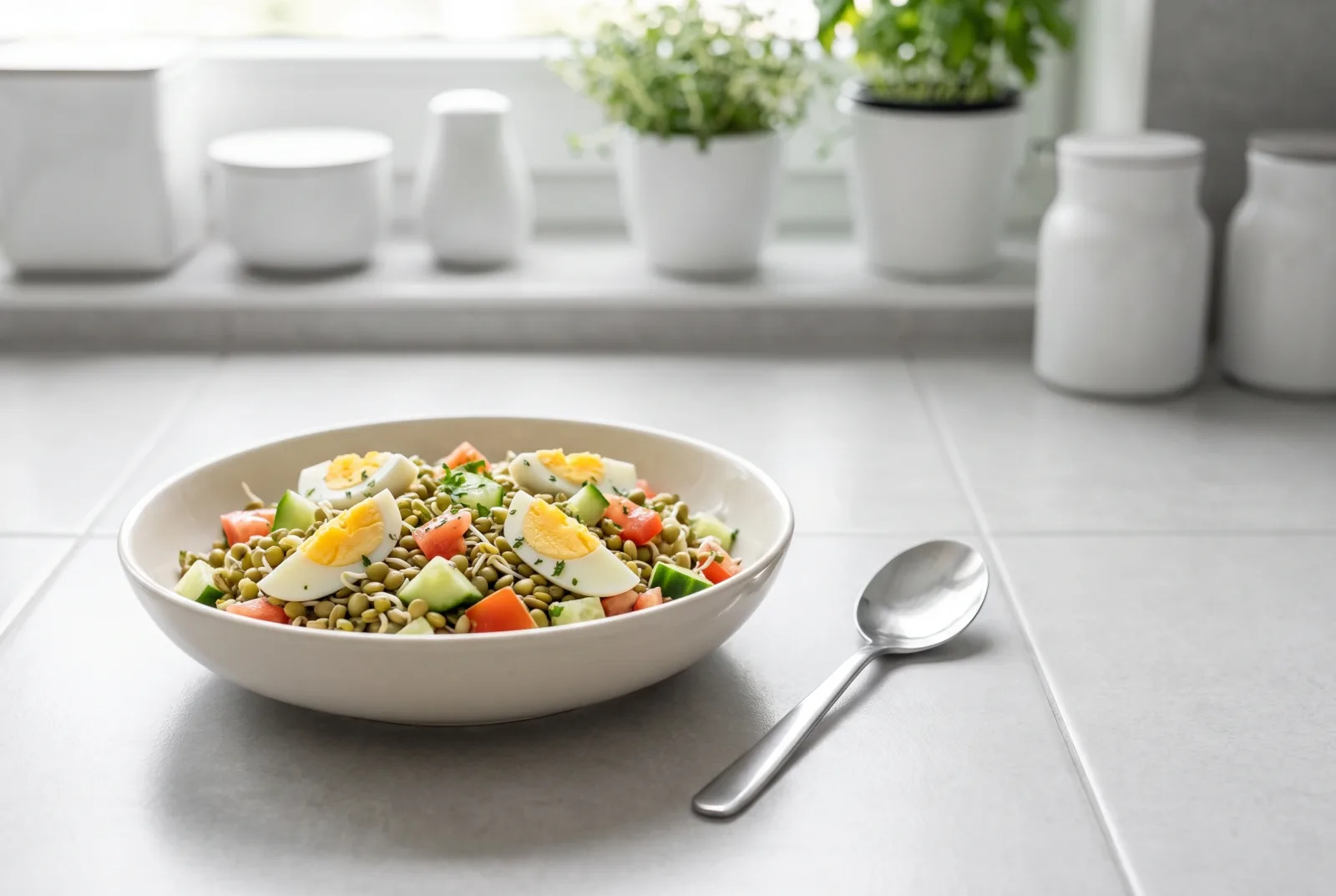 Sprouted Lentil Salad | Olive Oil Keto Legume Salad