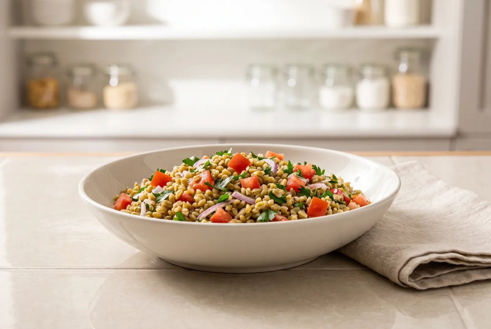 Freekeh Salad | Pressure-Cooked Freekeh with Tomatoes, Parsley, and Olive Oil