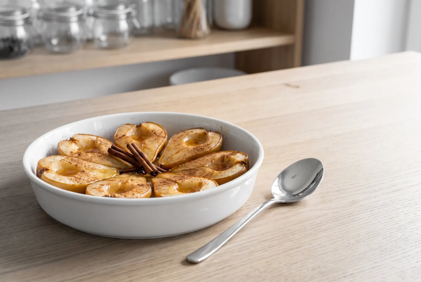 Honey-Caramelized Baked Pears | Cinnamon and Walnut Brunch Plate