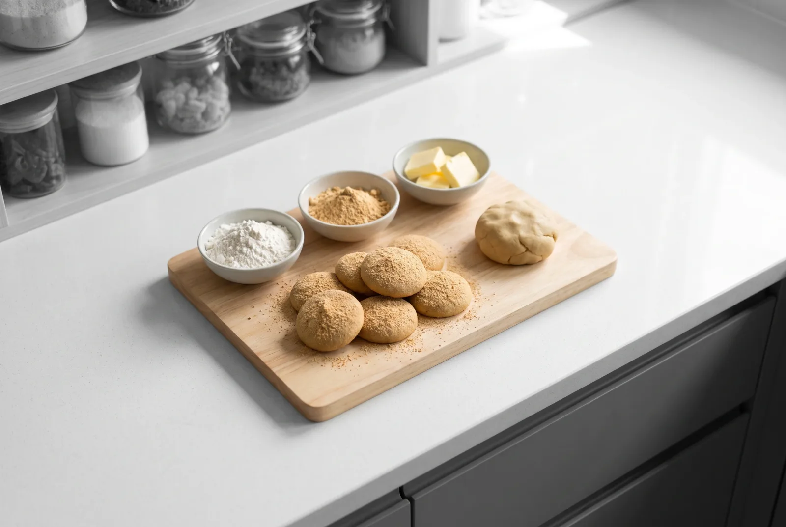 Kinako Cookies | Low-Sugar Japanese Roasted Soybean Flour Cookies