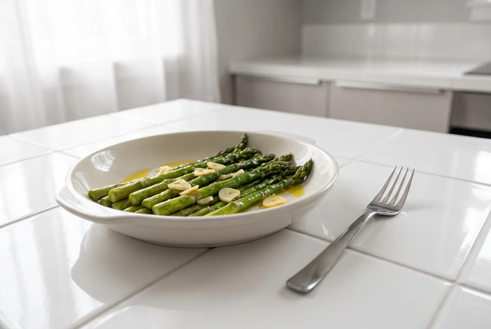 Sautéed Asparagus | Spring Vegetable with Garlic and Olive Oil