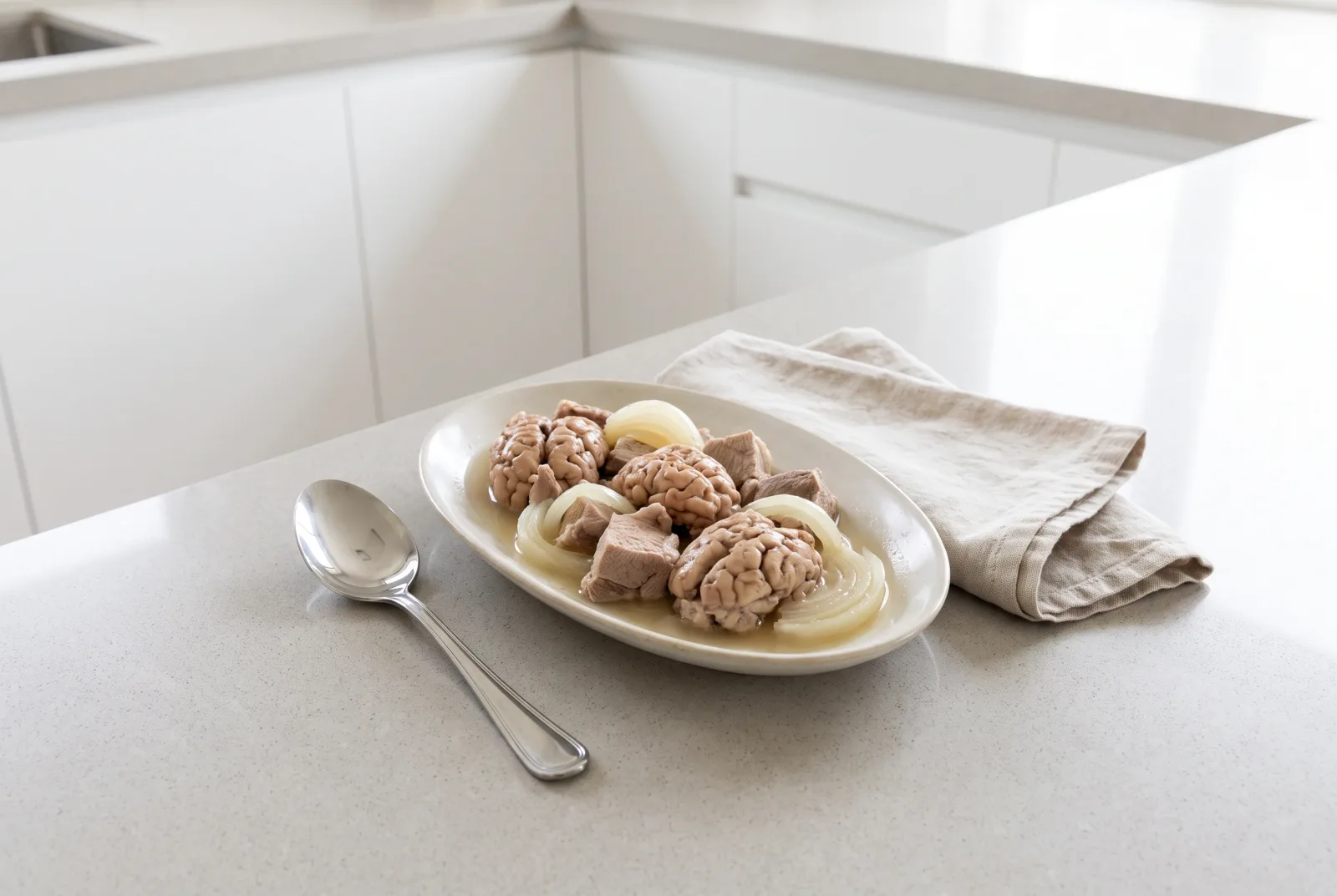Kazakh-Style Boiled Lamb Brains | Offal Dish with Leftover Meat