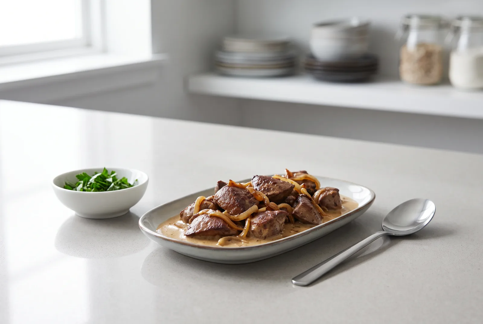 Lamb Liver Stir-Fry | Lebanese-Style with Pomegranate Molasses and Onions