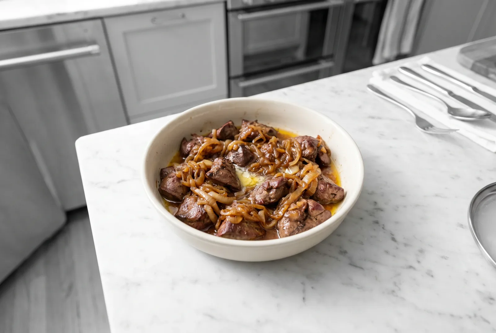 Lamb Liver and Caramelized Onions | Australian-Style Breakfast Offal