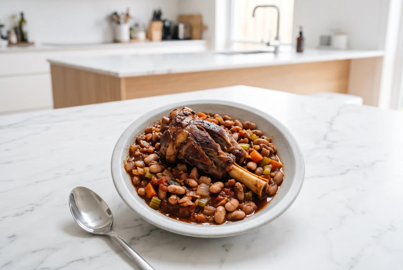 Lamb Shank and Borlotti Bean Stew — Pressure Cooker Recipe