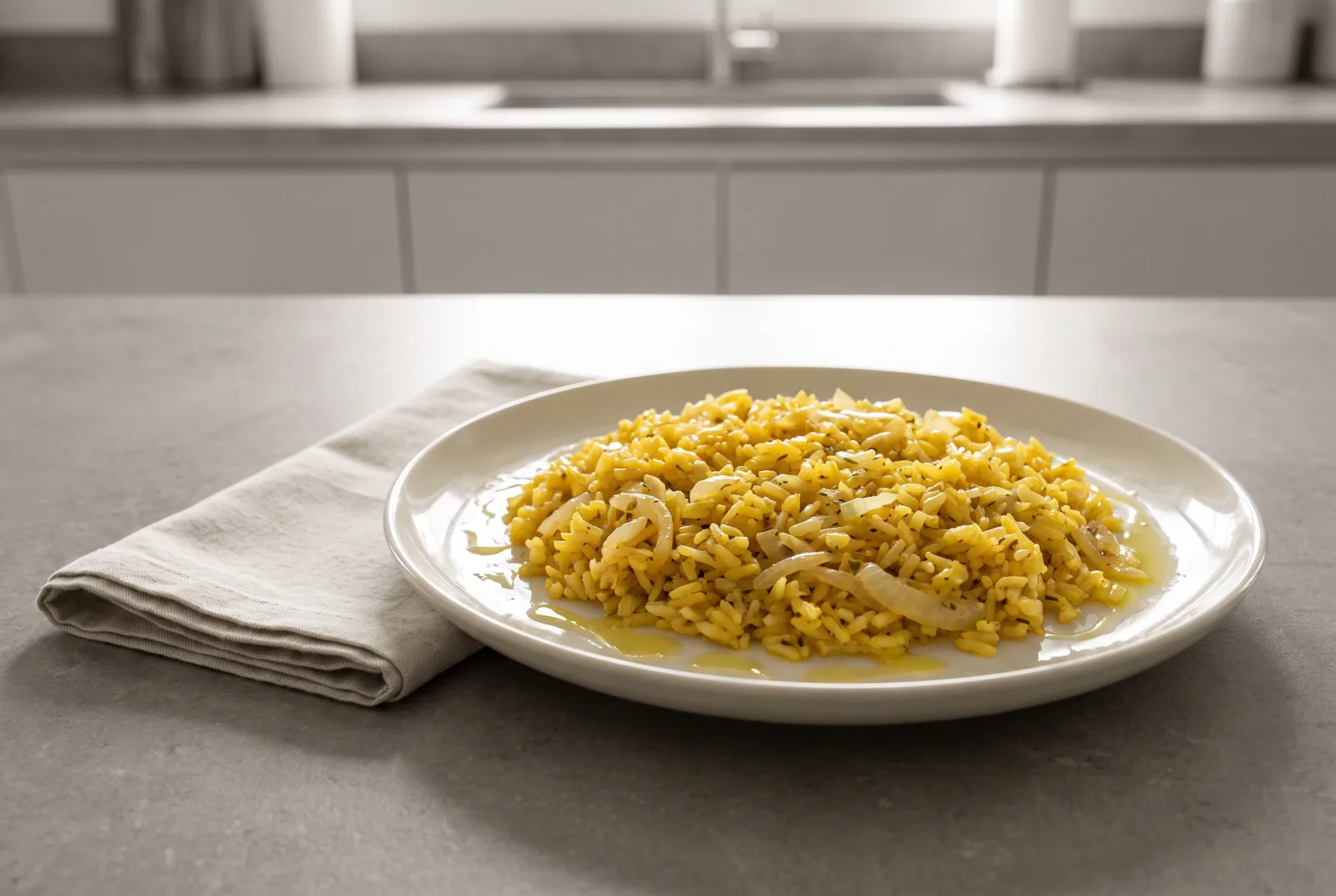 Greek Lemon Rice | Olive Oil Side for Grilled Meals