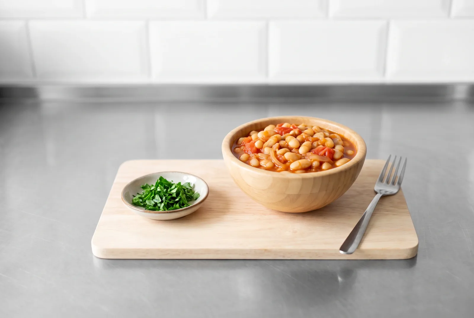 Loubia — Moroccan white beans in tomato sauce
