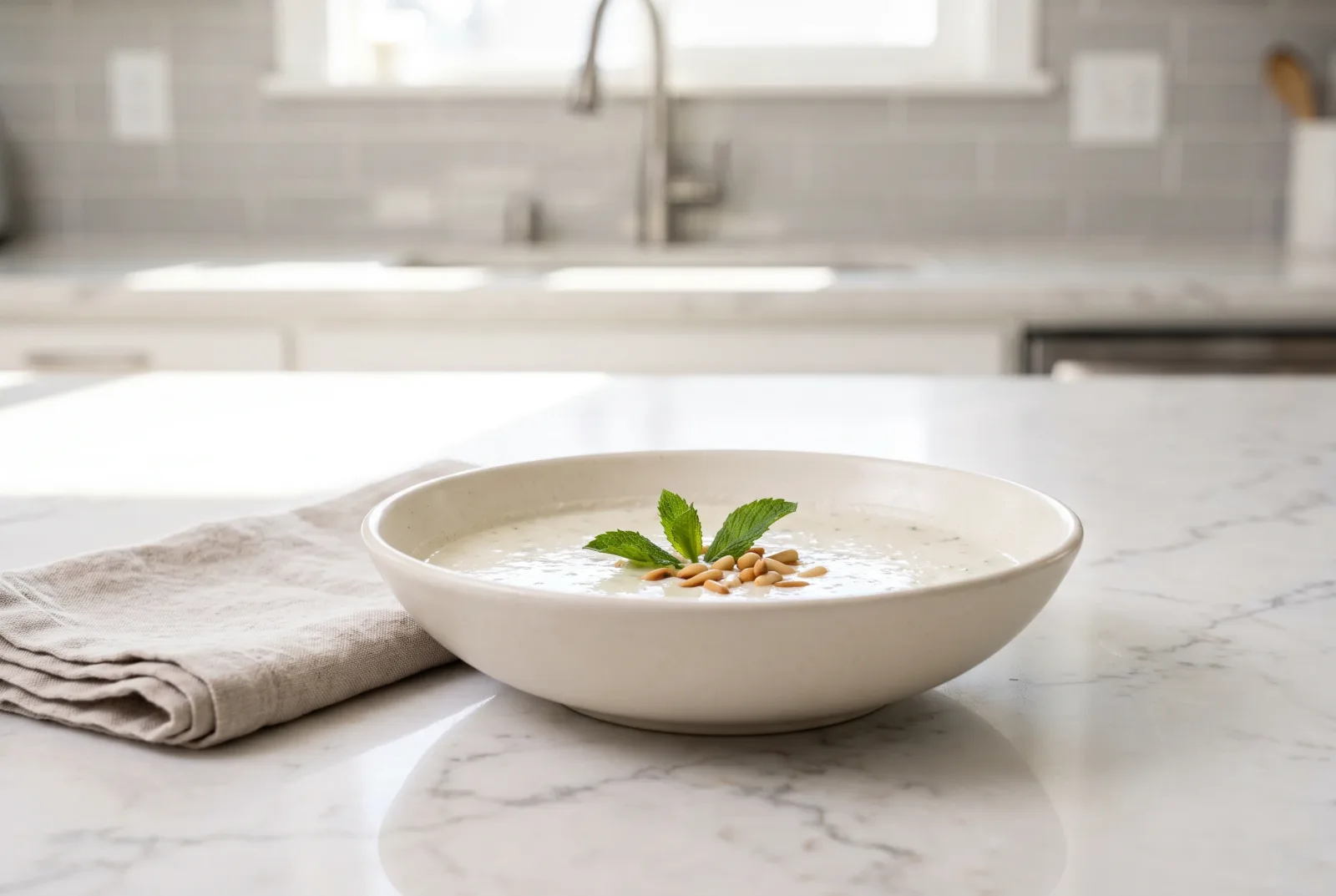 Shorbat laban — Lebanese yogurt and wheat soup