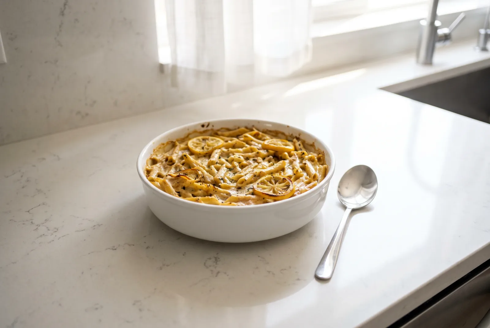 Lebanese-Style Tahini and Lemon Pasta | A Sharing Platter with Air-Fried Breadcrumbs