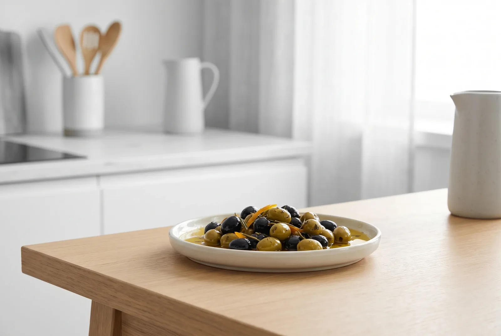Marinated Olives | Greek-Style Olives in Thyme-Infused Olive Oil