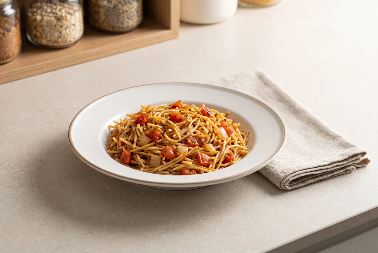 Fideo Seco — Mexican Toasted Vermicelli in Tomato Sauce