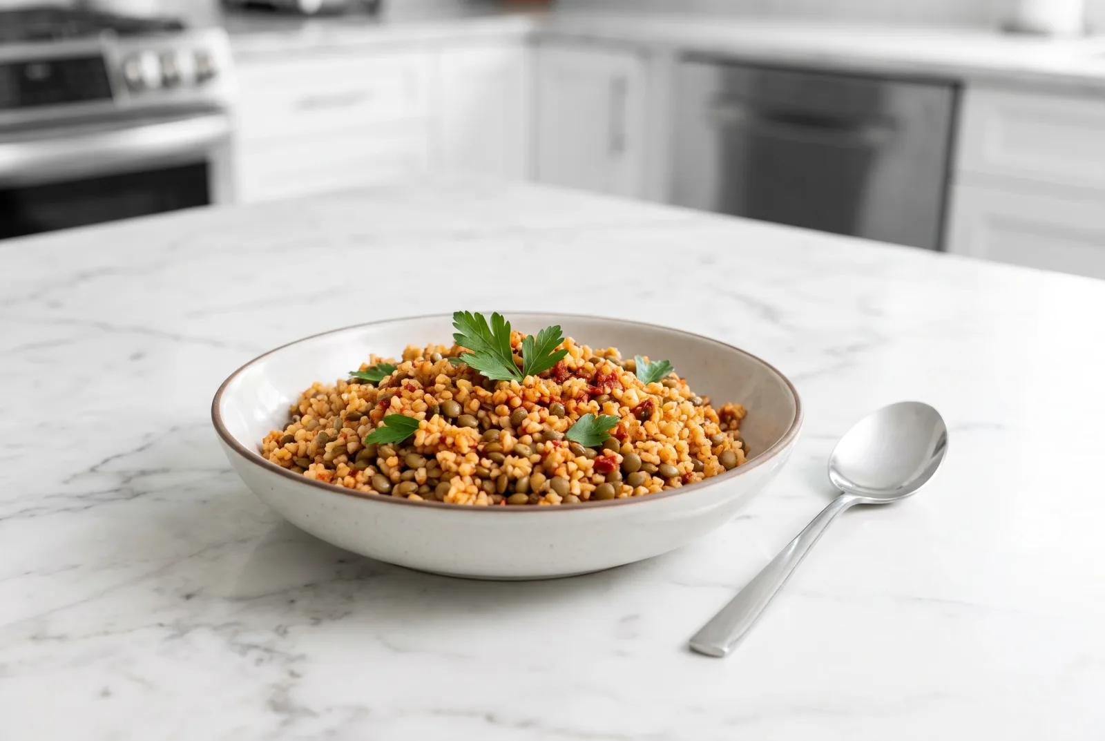 Spiced Lentil Bulgur Salad | Southeastern Turkish Pepper Paste Dressing