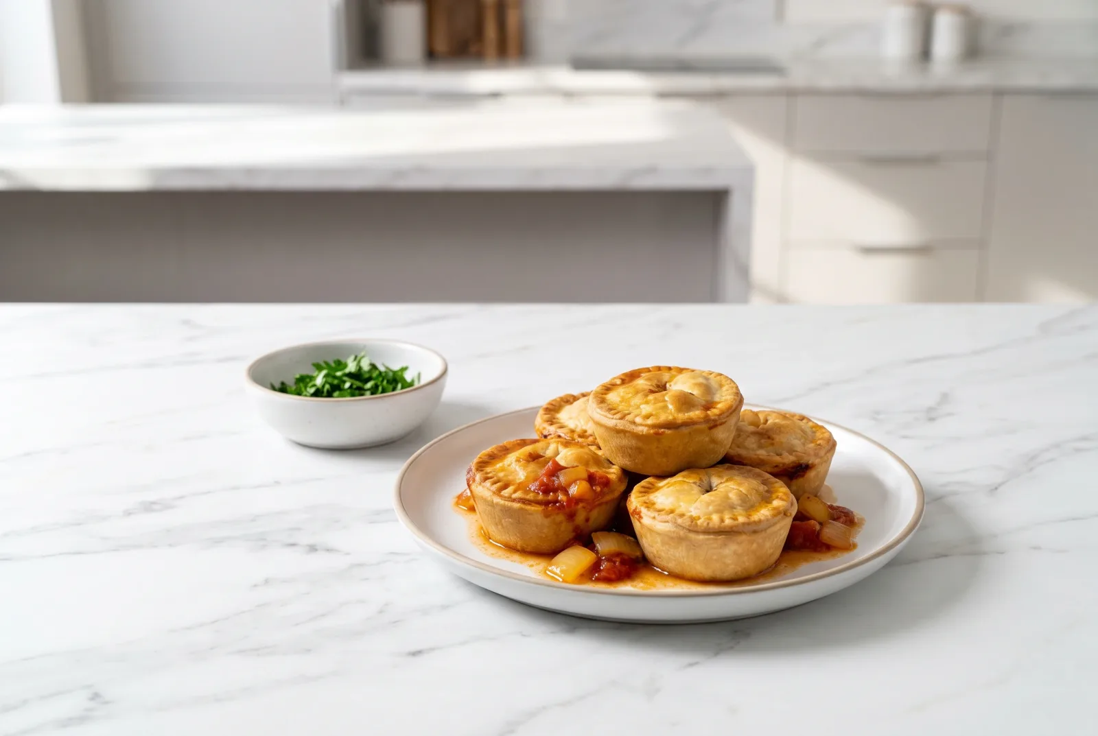 Mini Kıymalı Parti Turtası | Avustralya Usulü Kıtır Milföyle Airfryer'da Pişen Mini Turta