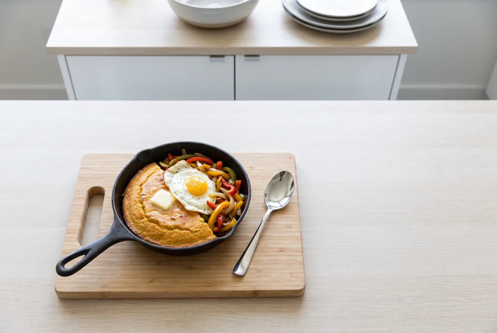 Eggs with Cornbread | Black Sea-Style Skillet