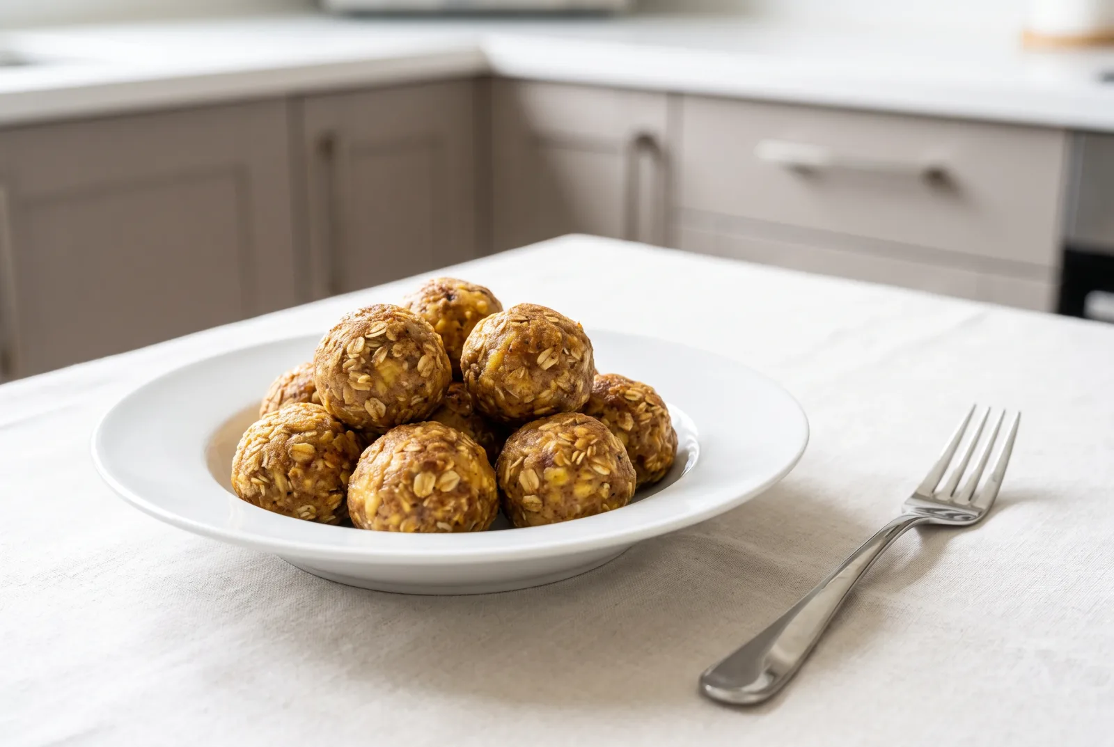 Banana oat balls — a quick sugar-free snack for children