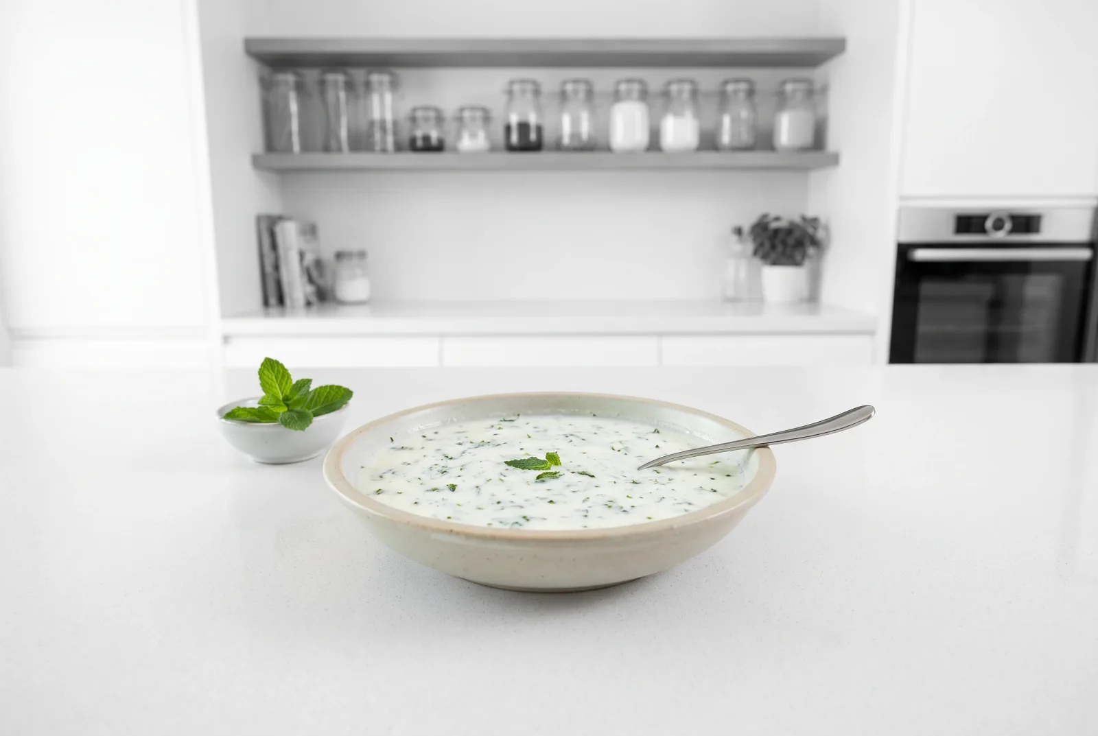 Naneli Ayran — Azerbaijani Mint Yogurt Drink