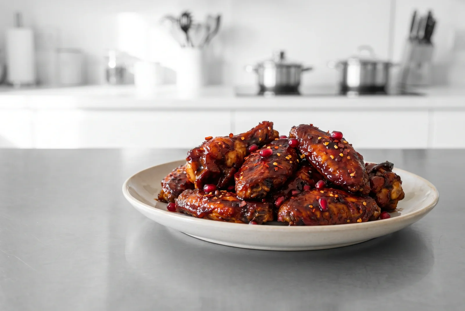 Spicy Air-Fryer Chicken Wings with Pomegranate Molasses | A Late-Night Snack
