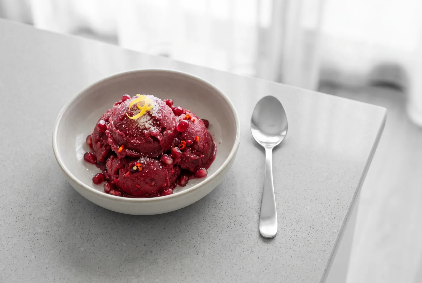 Pomegranate and Chili Sorbet | Refreshing Azerbaijani-Style Dessert