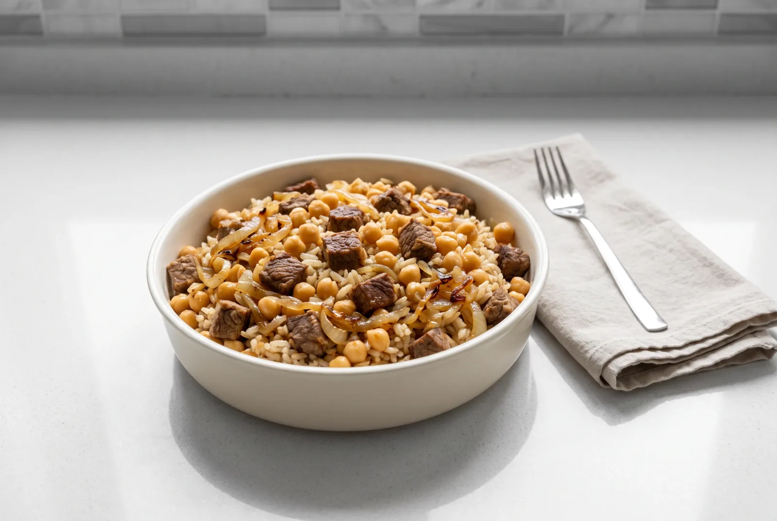 Turkish Beef and Chickpea Pilaf | Hearty Slow-Cooked Home-Style Rice