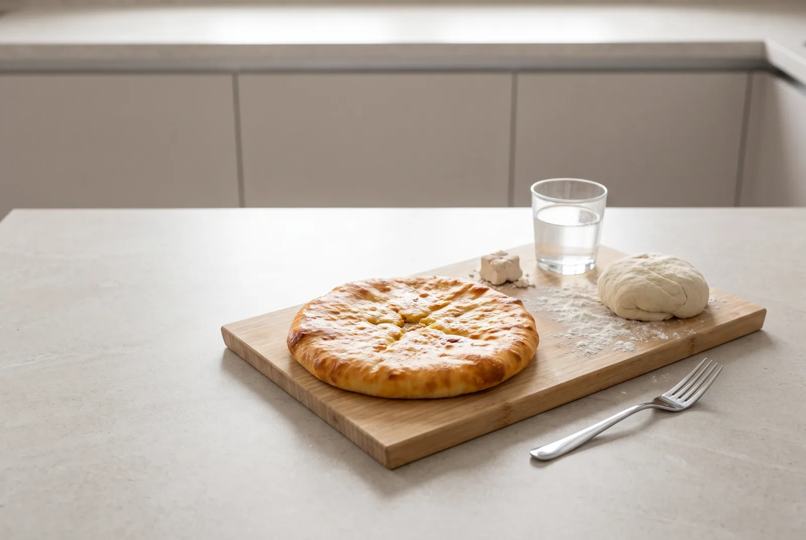 Ossetian Cheese Pie | Round Russian-style layered cheese bread