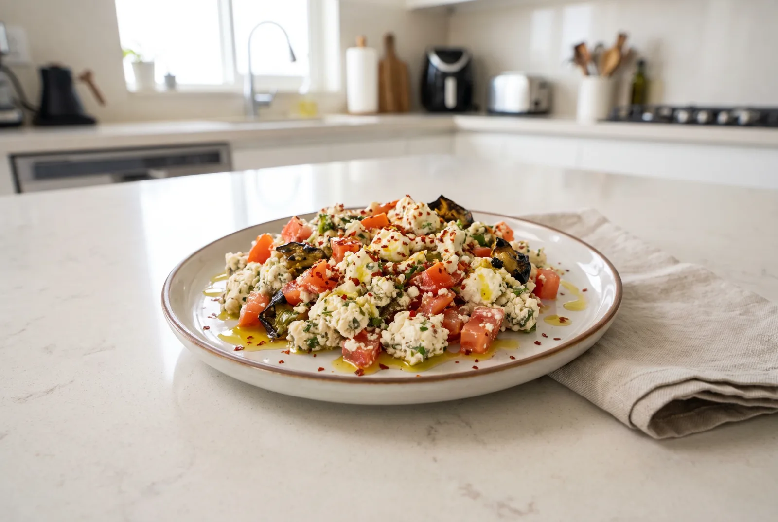 Van Herbed Cheese Mezze | Sliced Cheese with Roasted Tomatoes