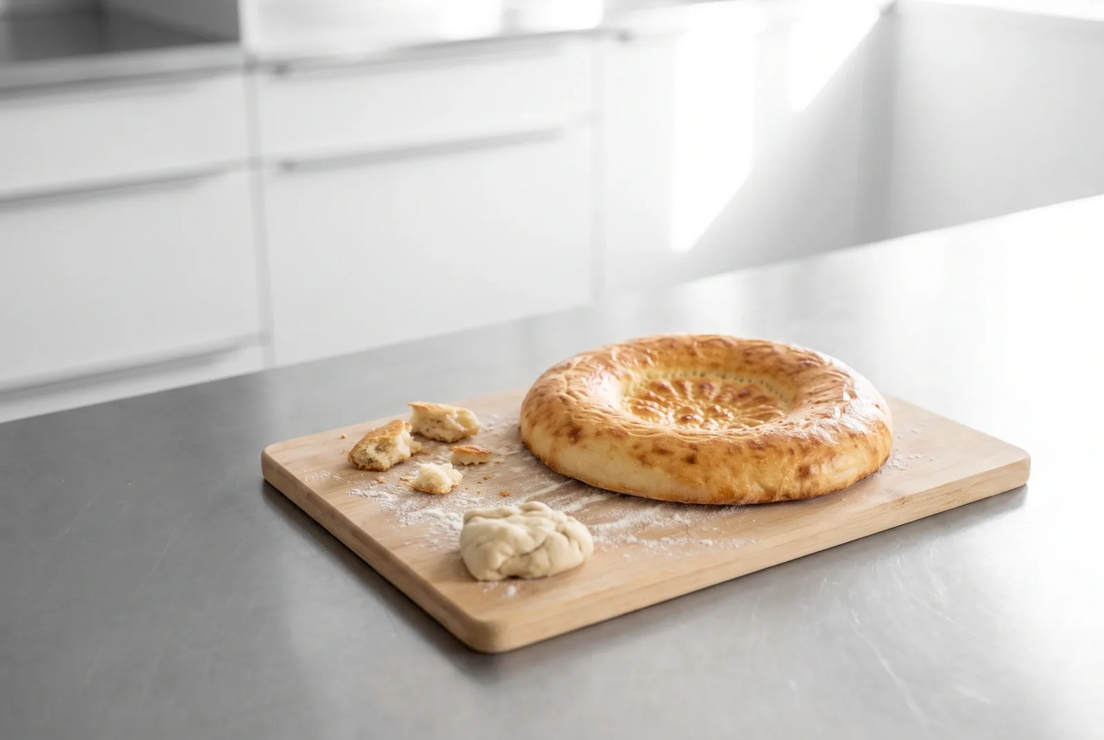Uzbek Non Bread | Baked Bread with Stale Bread, Cumin, and Nigella Seeds