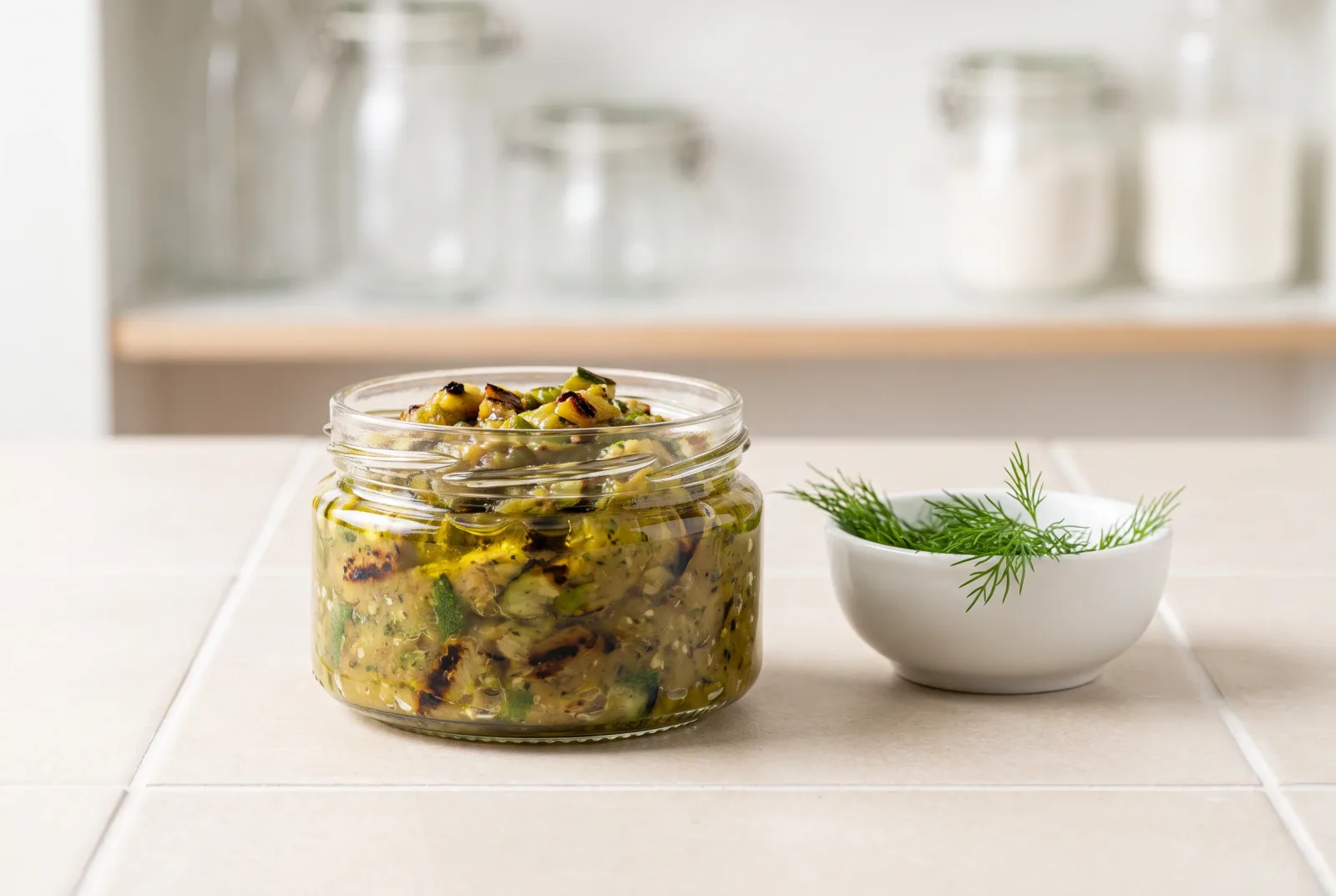 Uzbek-Style Grilled Zucchini Purée | Freezer-Friendly Baby Snack in Jars