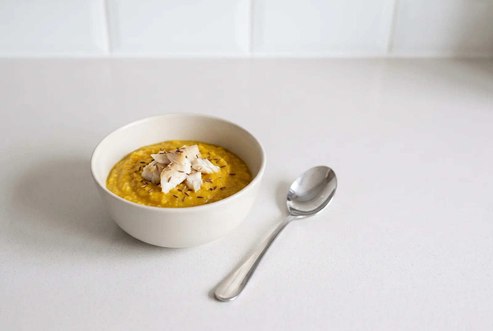 Pakistani-Style Fish and Rice Puree | Seasoned with Cumin and Turmeric