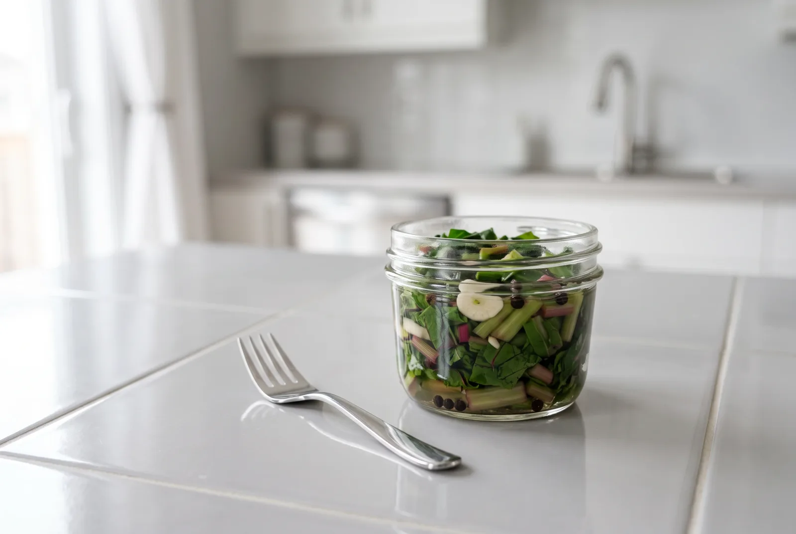 Pickled Beet Greens | Tangy Green Pickle