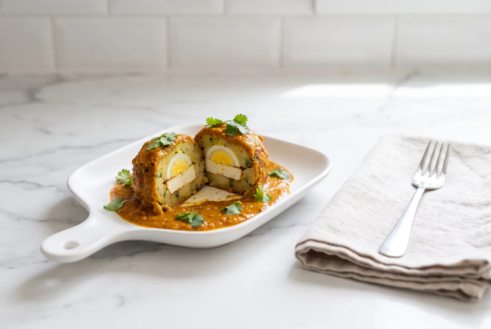 Paneer Nargisi Kofta | Indian-Style Fried Stuffed Eggs